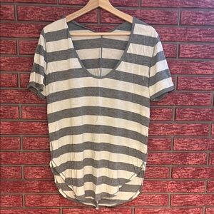 Striped V-Neck T-Shirt